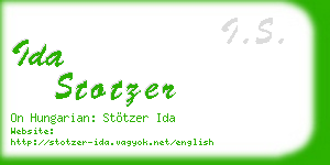 ida stotzer business card